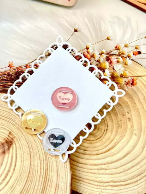 Passante Acrílico Escrita Love - 5 unidades