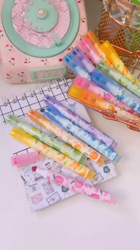 Marca Texto Carimbo Perfumado Frutas