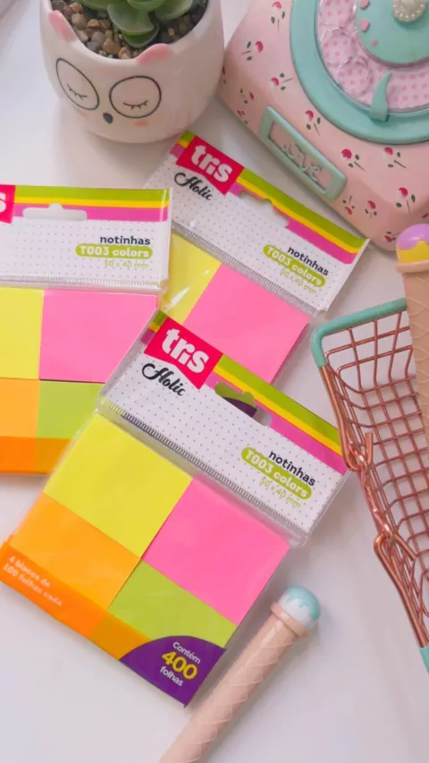 Nota Auto Adesiva Tris Holic 400 folhas - Colors