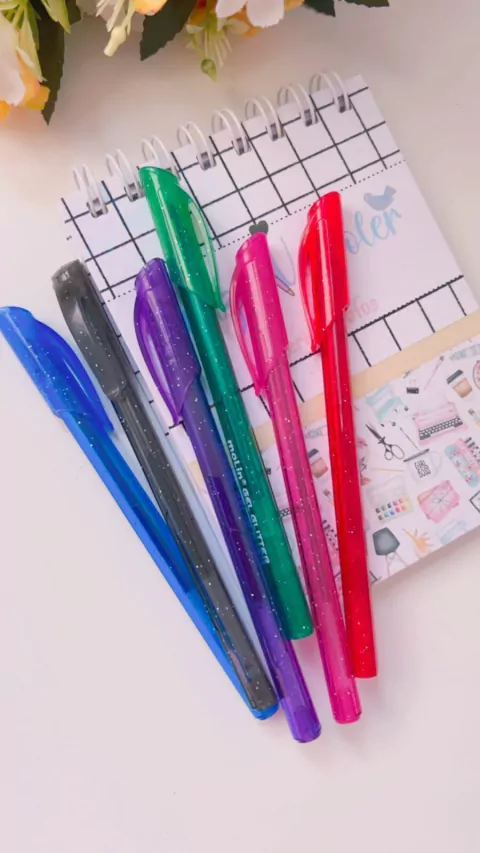 Caneta Gel Glitter Verde Molin - Unidade