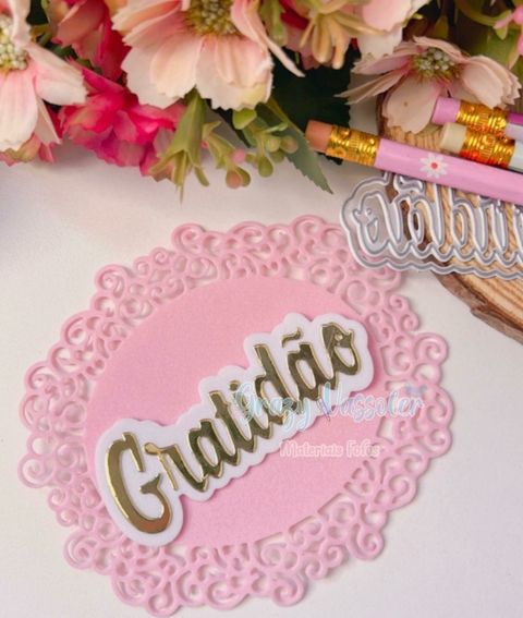 Palavra Gratidão - Modelo Exclusivo