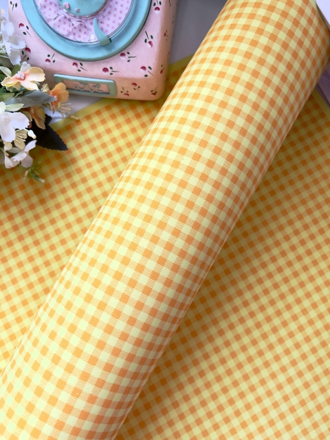 EVA 40x60 Amarelo com Xadrez laranja Make+ - comprar online