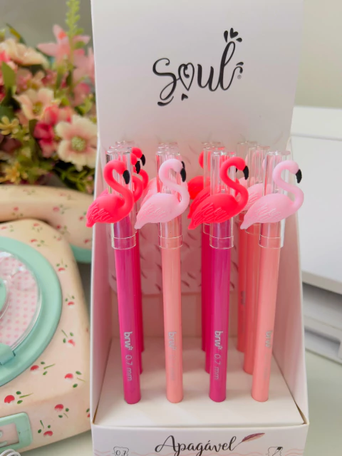 Caneta Flamingo com tinta Azul Apagável 0,7mm - BRW - comprar online
