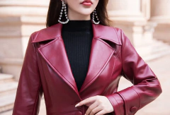 Sobretudo de Couro Estilo Europeu Amelie