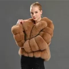 Casaco de Pele de Raposa Elegante e Quente Hilary.