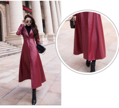 Sobretudo de Couro Estilo Europeu Amelie - loja online