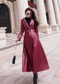 Sobretudo de Couro Estilo Europeu Amelie na internet