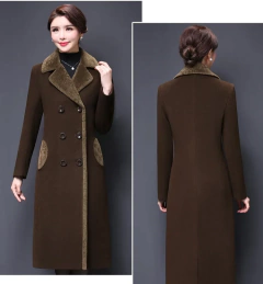 Sobretudo de Lã Quente Longo Moda Europeia Vania - loja online