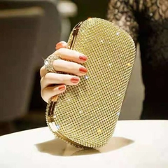 Bolsa de Dedo toda em Strass, Bolsa Feminina de Metal, Bolsa Pequena de Strass. - comprar online