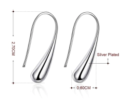 Brinco de Gota de Prata 925 em 3 Cores. - Clube das Coisas - Tudo para Você ficar mais Linda e Sexy