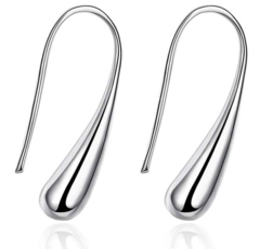 Brinco de Gota de Prata 925 em 3 Cores. - comprar online