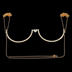 Colar Angel Corpo Coração Body Chain Blogueira Verão Luxo Sexy. - comprar online