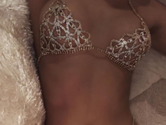 Sutiã Joias para o Corpo Coração Malha de Cristal Sexy Chelsea - loja online