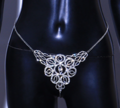 Calcinha Joias para o Corpo Olho Grego Malha de Cristal Sexy de Strass Amber. - loja online