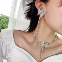 Conjunto Becker Colar e Brinco de Borboleta de Luxo, Conjunto Coleira Gravatinha. - comprar online
