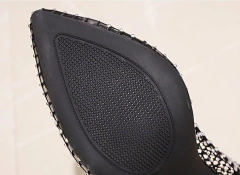 Bota de malha com cristal brilhante Sensual, Bota Cano Longo com Cristal Cris.