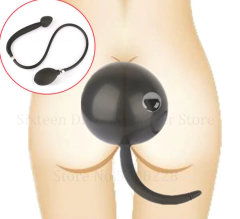 Plug Anal Buttplug Inflável, Plug Ana com Cauda Massageadora de Próstata. - loja online