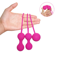 Bolas de Silicone com Esfera interna que Vibra estimulando o Ponto G.