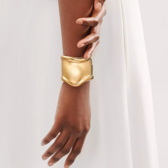Pulseira de Luxo Tiffany de Designer Assimétrico Aberta Larga. - loja online