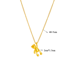 Imagem do Colar Multicamada de Aço Inoxidável dourado, Colar multicamada Trinity.