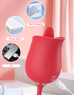 Vibrador Flor Lambedor Estimulador de Clitóris e Ponto G Sex Shop