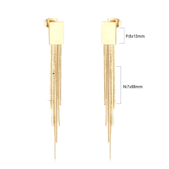 Brinco com Fios Longos elegantes.