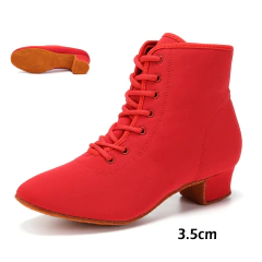 Bota de Camurça com cadarço e Salto Grosso super confortável Mary.