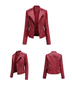 Jaqueta de Couro Estilo Motociclista Angel. - loja online