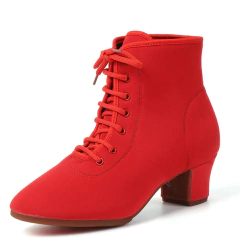 Bota de Camurça com cadarço e Salto Grosso super confortável Mary. na internet