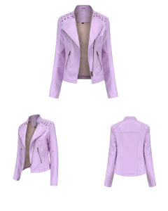 Imagem do Jaqueta de Couro Estilo Motociclista Angel.