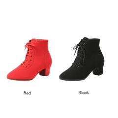 Bota de Camurça com cadarço e Salto Grosso super confortável Mary. - Clube das Coisas - Tudo para Você ficar mais Linda e Sexy