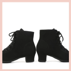 Bota de Camurça com cadarço e Salto Grosso super confortável Mary. na internet