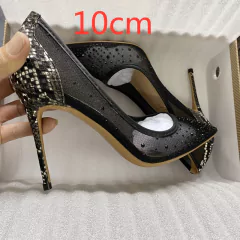 Sapato de tecido respirável, Sapato com salto alto ponta de agulha Hilary.