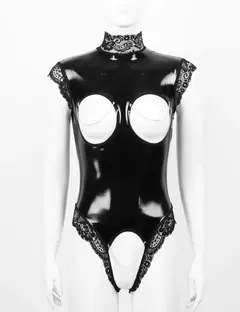 Lingerie Erótico Tipo Couro Látex Sexy Anne - loja online