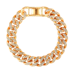 Pulseira Dourada e Prata com Strass para Mulheres, Jóia Linda e Elegante Kimberlym. na internet