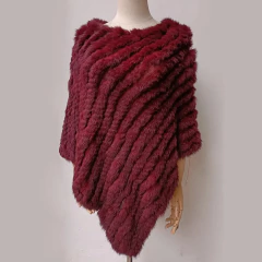 Poncho Rihanna Elegante de Pele de Coelho Xale. - comprar online