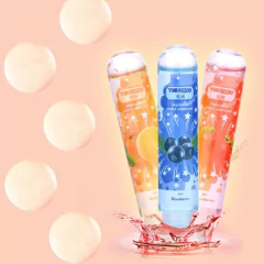 Lubrificante Sexual Comestível à Base de Água, 25ml/60ml/80ml, Pêssego/Cereja. - Clube das Coisas - Tudo para Você ficar mais Linda e Sexy