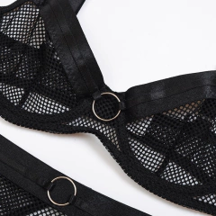 Conjunto de Lingerie Malha Vazado, Conjunto Erótica, Roupa Sexy Abigail. - loja online