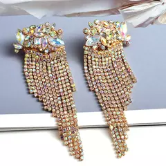 Brinco de Cascata de strass, Brinco Blogueira Estilo Jade Picon Angel. na internet