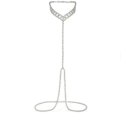 Colar de Corpo Body Chain Luxo Multicamadas de Strass Cely. na internet