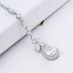 Colar para Decote Costas Nuas com Gota de Zircônia, Colar Body Chain Tay. - comprar online