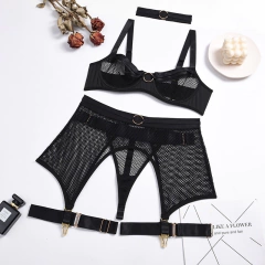 Conjunto de Lingerie Malha Vazado, Conjunto Erótica, Roupa Sexy Abigail. na internet