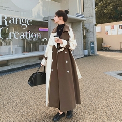 Casaco Bicolor Elegante Longo Amelya.