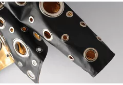 Jaqueta de couro com ilhós Diya. - comprar online