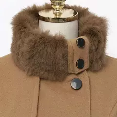 Sobretudo de Lã com Gola de Pelo, Casaco de Lã com Gola de Pelo, Hilary. - comprar online