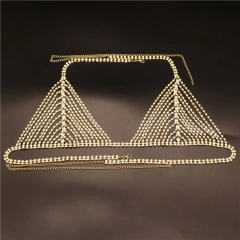 Conjunto de Joias para o Corpo Sexy com Strass, Malha de Cristal Sexy Margareth.