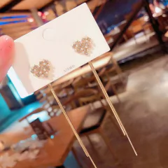 Brinco Longo de Coração para Festa , Brinco Longo Emmy. - comprar online