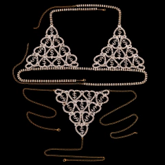Conjunto de Joias para o Corpo Sexy Coração com Cifrão em Strass Mellaine. - Clube das Coisas - Tudo para Você ficar mais Linda e Sexy