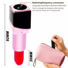 Mini Vibrador em Forma de Batom com 10 Velocidades, Vibrador Recarregável. - comprar online