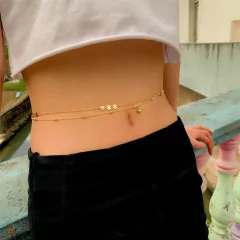 Corrente de Cintura Body Chain Sexy Bolinhas Dupla Esteffany. - comprar online